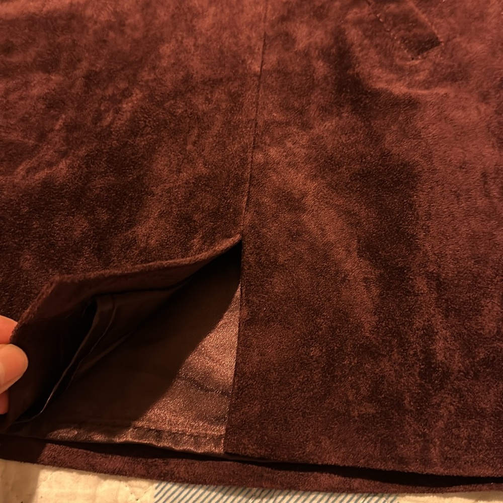 NWT BLANKNYC Suede Miniskirt in Brown - Picture 10 of 16